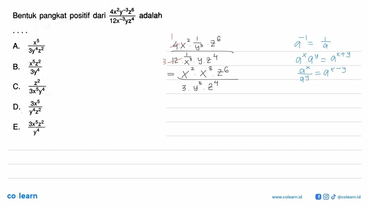 Bentuk pangkat positif dari