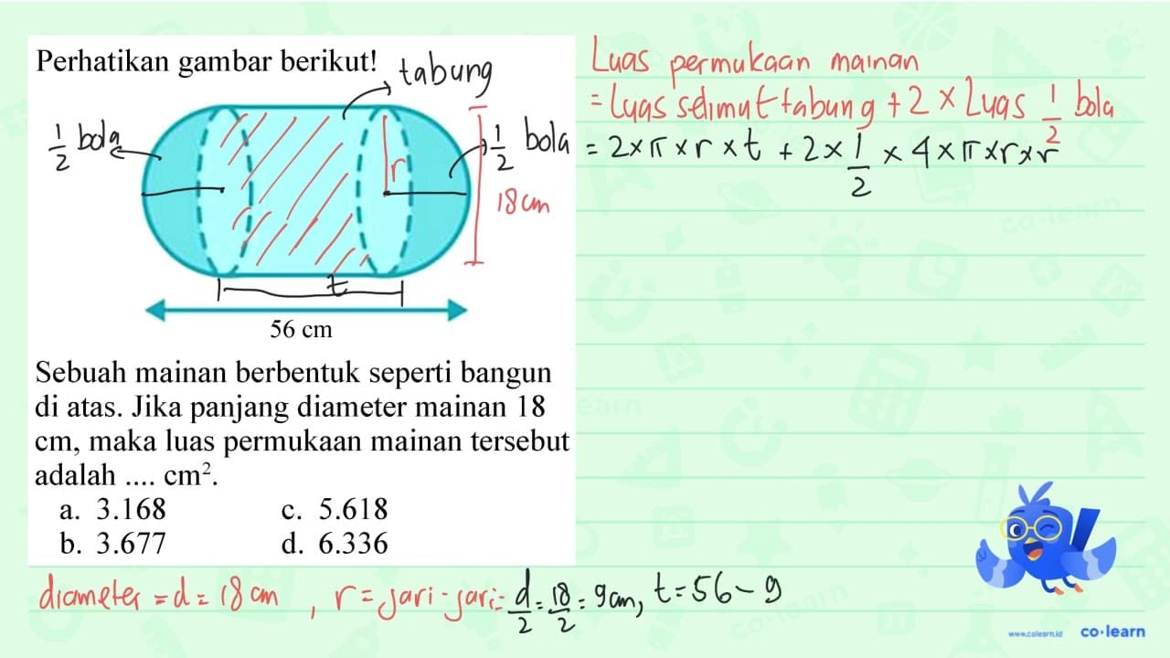 Perhatikan gambar berikut! Sebuah mainan berbentuk seperti