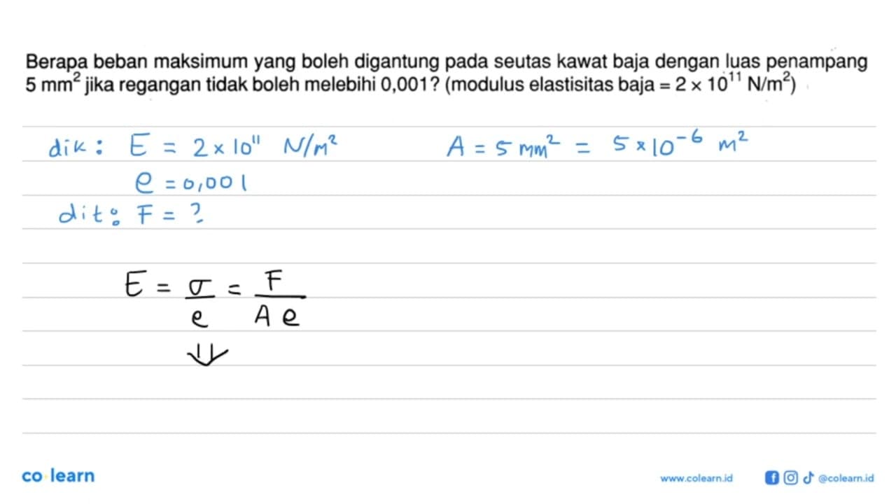 Berapa beban maksimum yang boleh digantung pada seutas