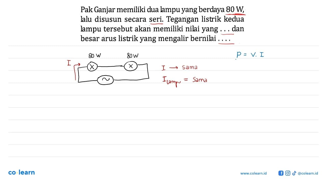 Pak Ganjar memiliki dua lampu yang berdaya 80 W, lalu