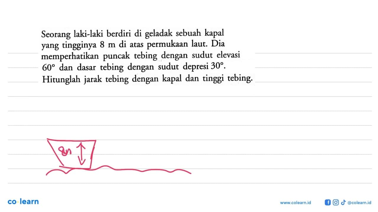 Seorang laki-laki berdiri di geladak sebuah kapal yang