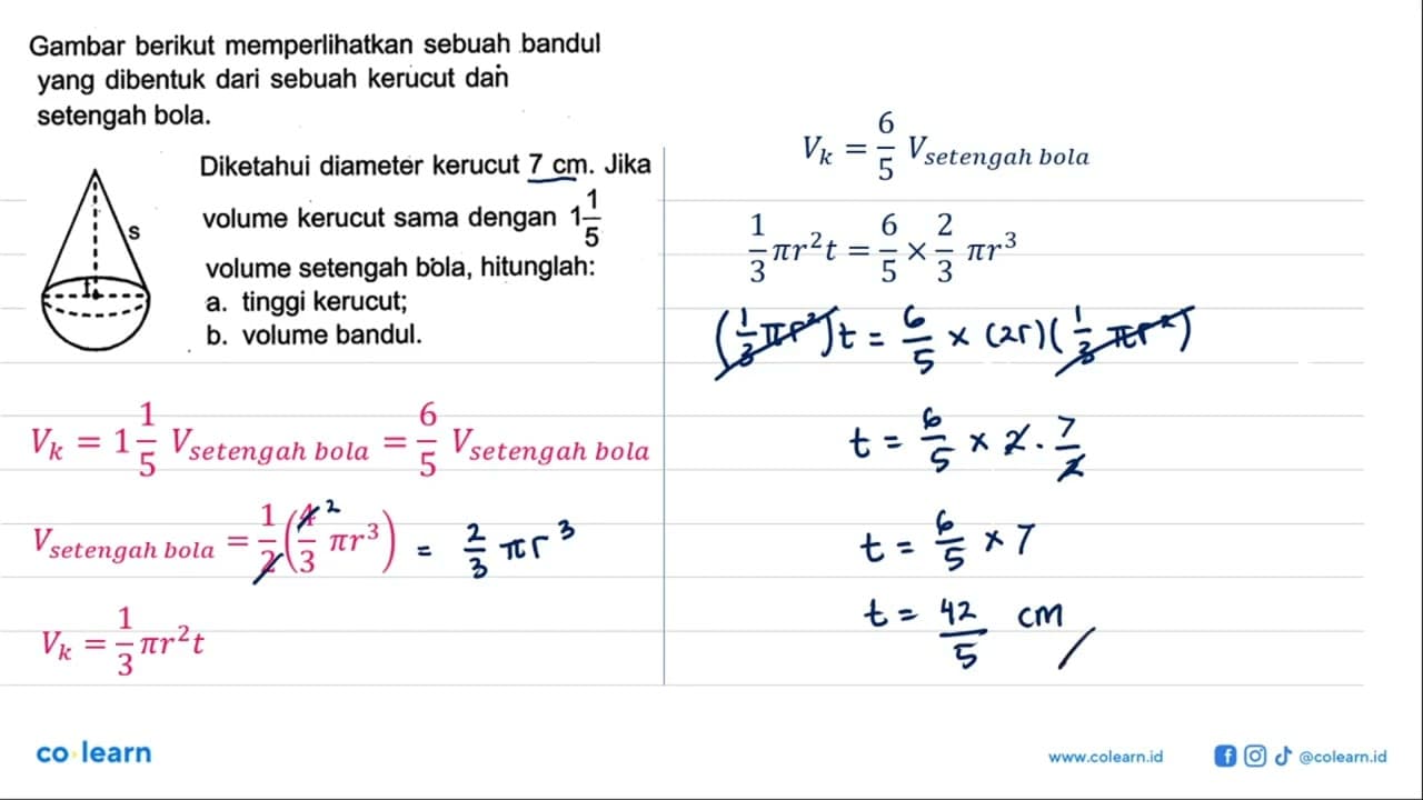 Gambar berikut memperlikan sebuah bandul yang dibentuk dari