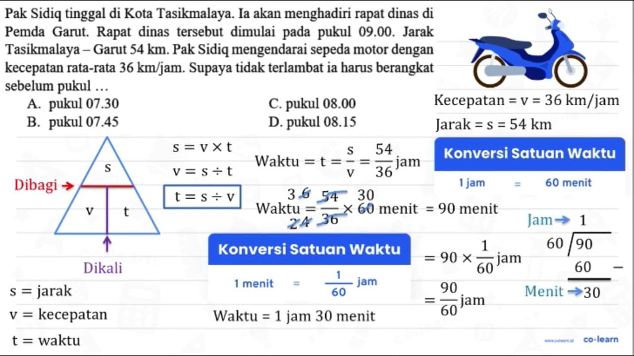 Pak Sidiq tinggal di Kota Tasikmalaya. Ia akan menghadiri