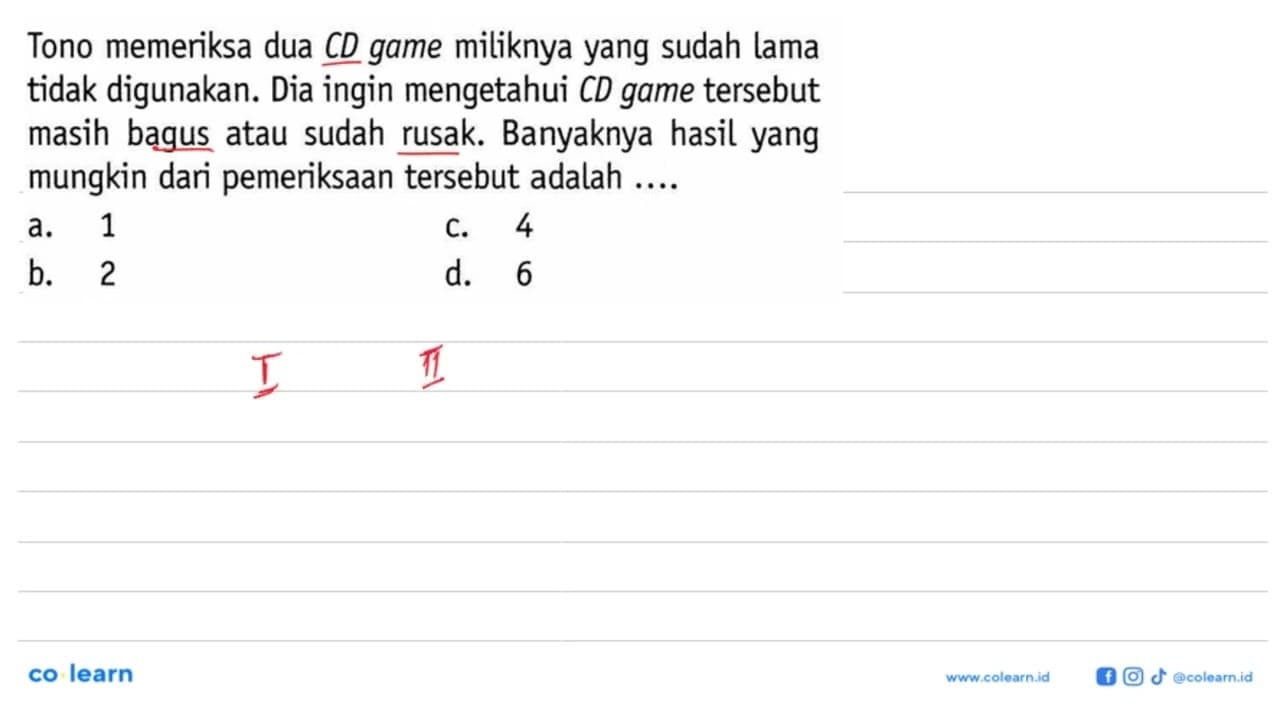 Tono memeriksa dua CD game miliknya yang sudah lama tidak