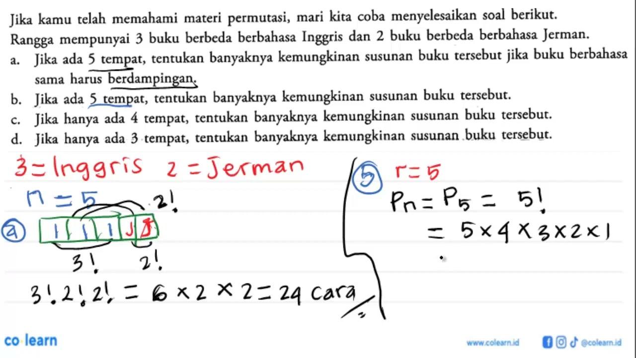 Jika kamu telah memahami materi permutasi, mari kita coba