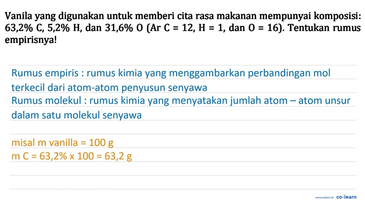 Vanila yang digunakan untuk memberi cita rasa makanan