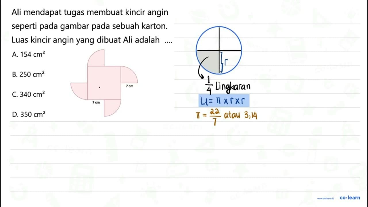 Alimendapat tugas membuat kincir angin seperti pada gambar