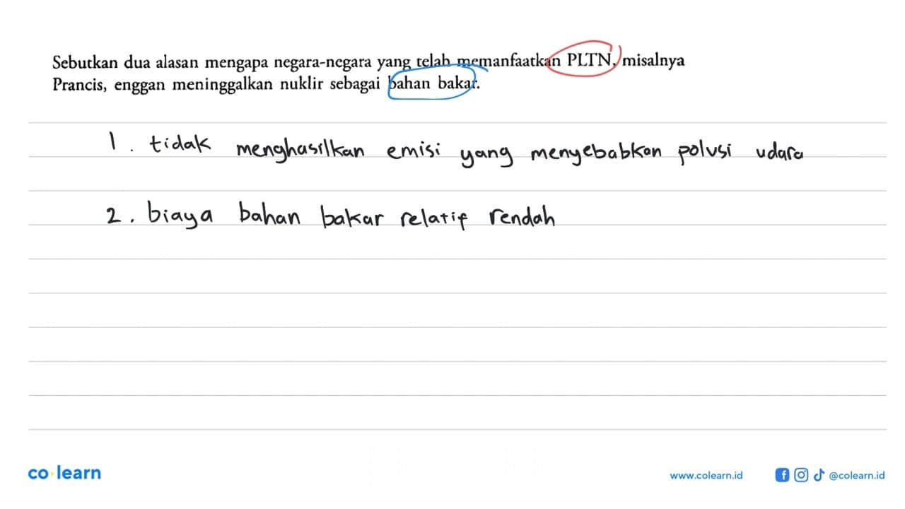 Sebutkan dua alasan mengapa negara-negara yang telah