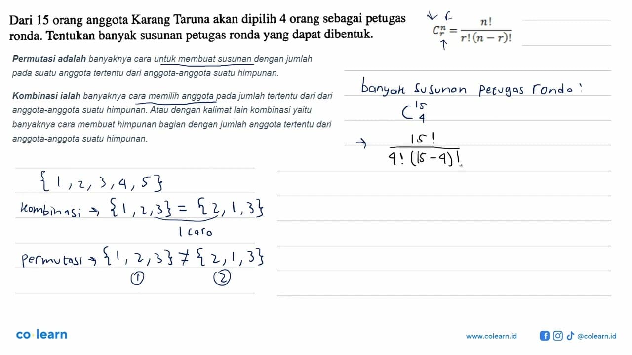 Dari 15 orang anggota Karang Taruna akan dipilih 4 orang