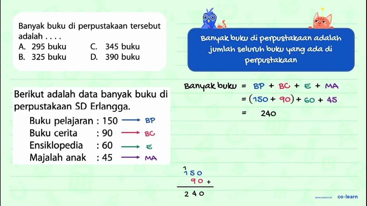 Banyak buku di perpustakaan tersebut adalah ...
