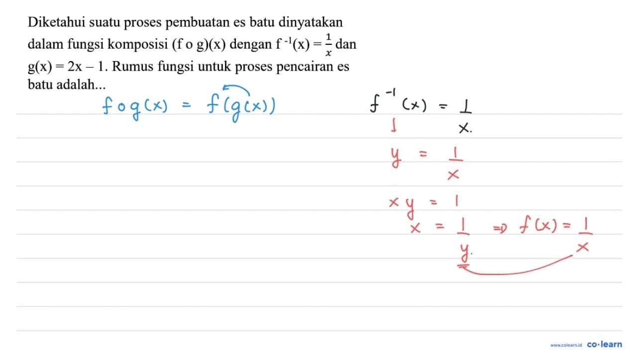 Diketahui suatu proses pembuatan es batu dinyatakan dalam