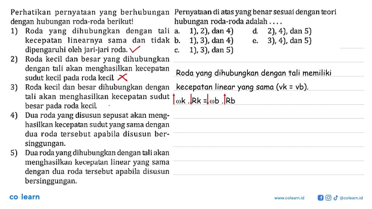 Perhatikan pernyataan yang berhubungan dengan hubungan