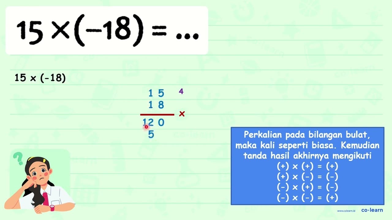 15 x(-18)=...