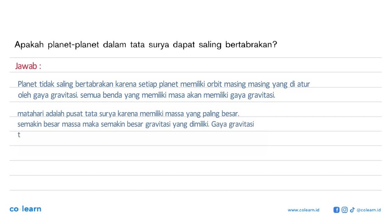 Apakah planet-planet dalam tata surya dapat saling