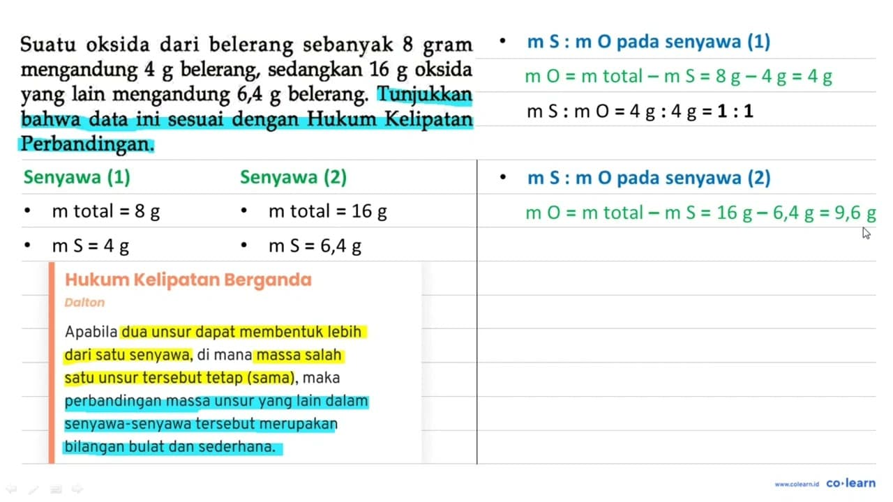 Suatu oksida dari belerang sebanyak 8 gram mengandung 4 g