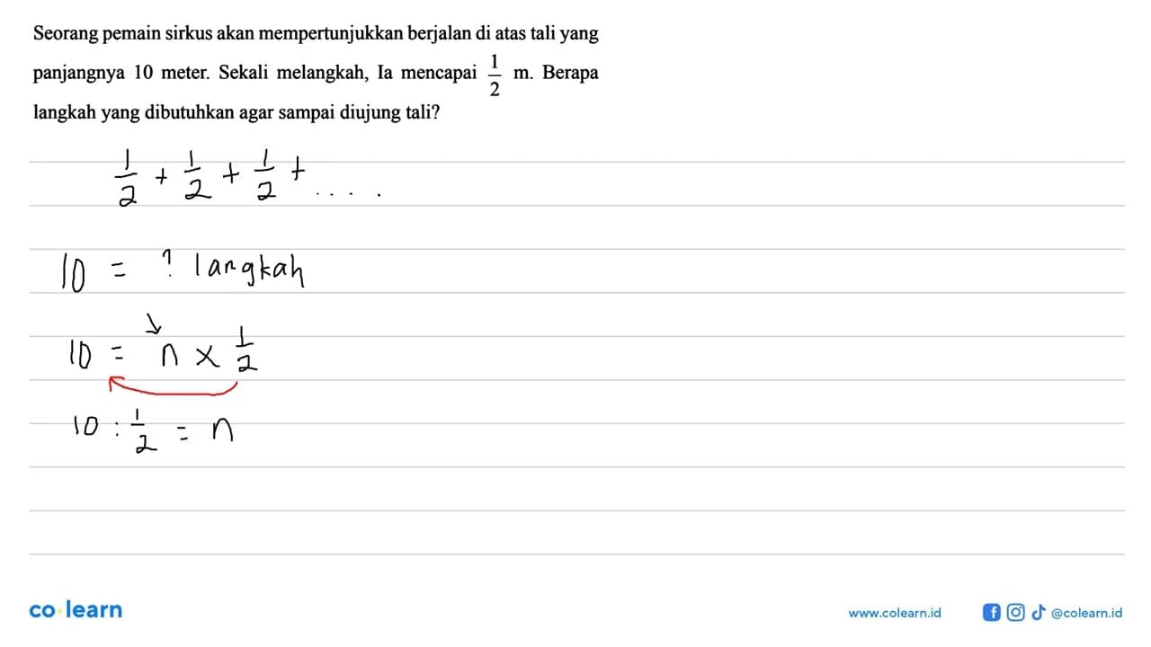 Seorang pemain sirkus akan mempertunjukkan berjalan di atas