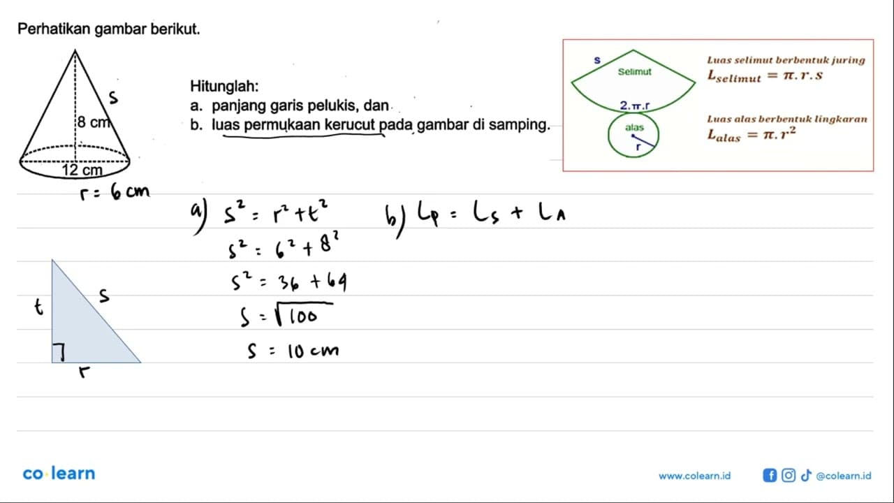 Perhatikan gambar berikut.Hitunglah:a. panjang garis