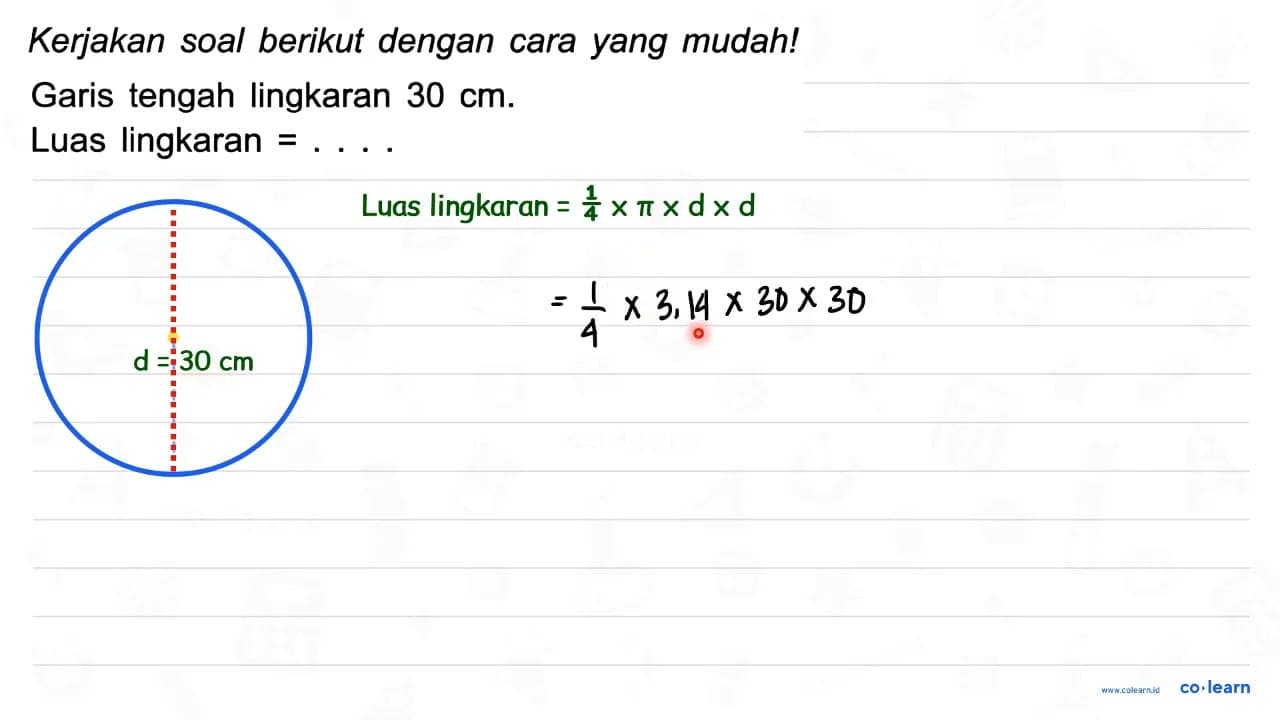 Kerjakan soal berikut dengan cara yang mudah! Garis tengah