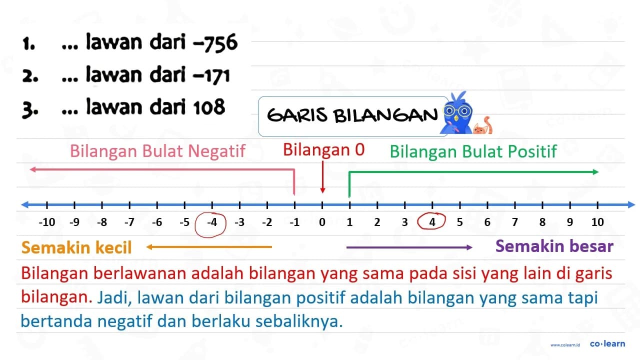 1. ... lawan dari -756 2. ... lawan dari -171 3. ... lawan