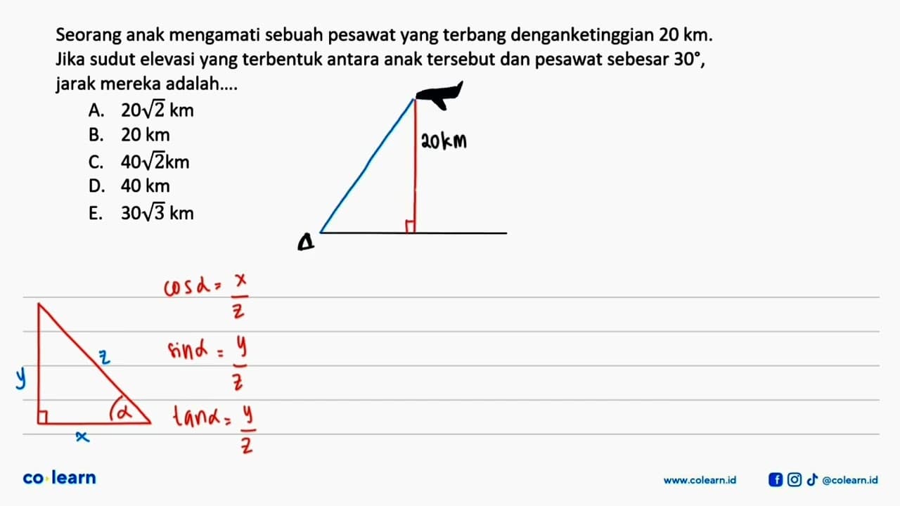 Seorang anak mengamati sebuah pesawat yang terbang