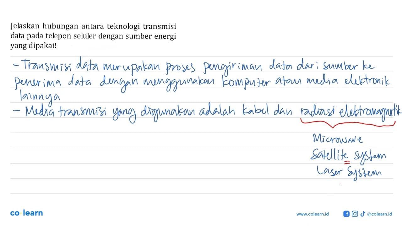 Jelaskan hubungan antara teknologi transmisi data pada