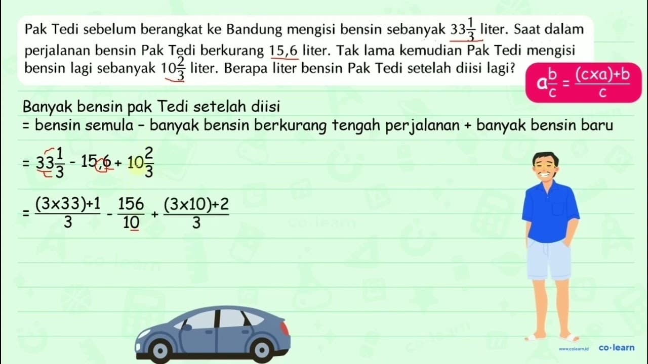 Pak Tedi sebelum berangkat ke Bandung mengisi bensin