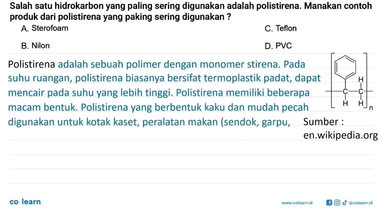 Salah satu hidrokarbon yang paling sering digunakan adalah