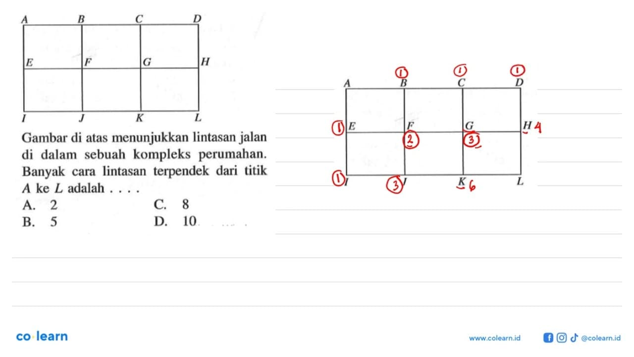 A B C D E F G H I J K LGambar di atas menunjukkan lintasan