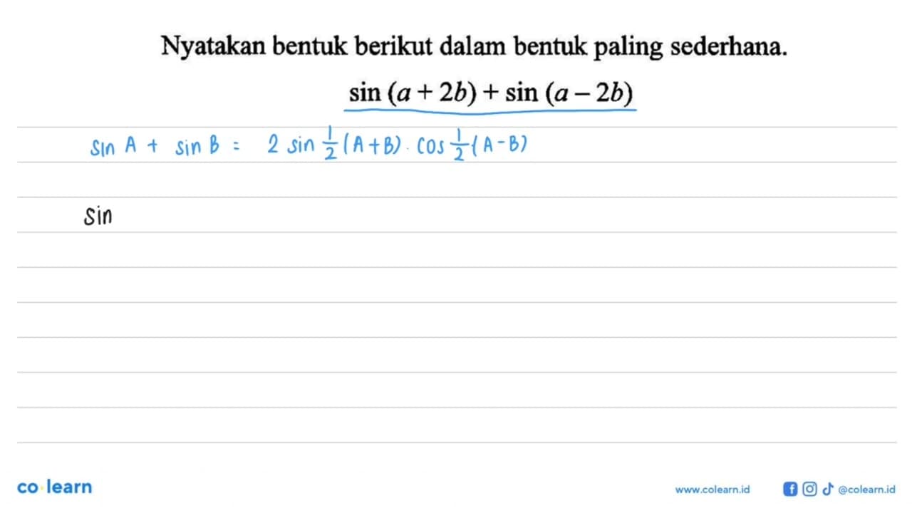 Nyatakan bentuk berikut dalam bentuk paling sederhana.