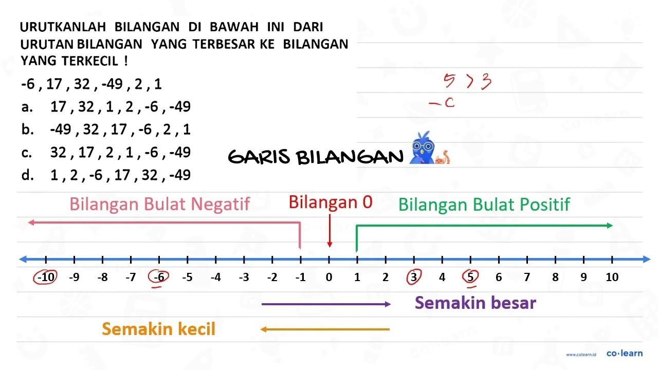 URUTKANLAH BILANGAN DI BAWAH INI DARI URUTAN BILANGAN YANG