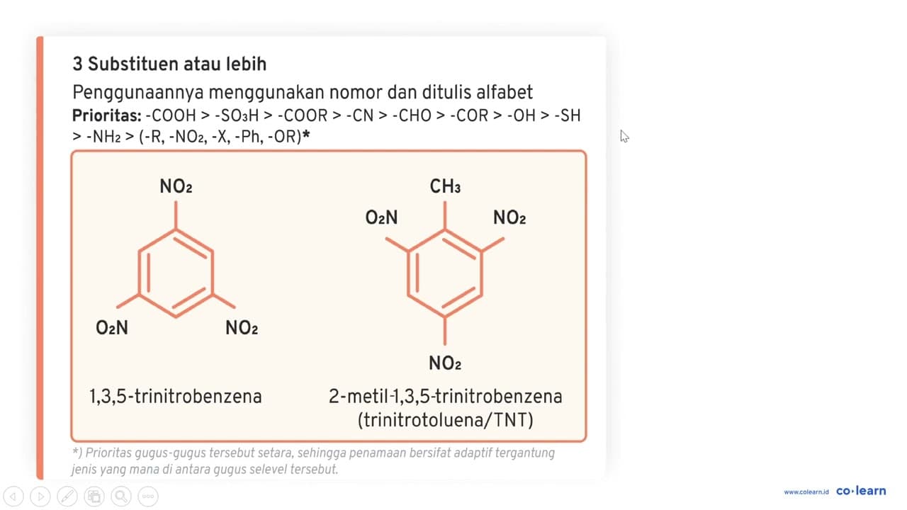 Beri nama senyawa turunan benzena berikut. a.