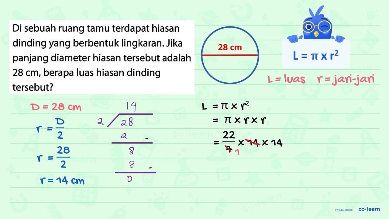 Di sebuah ruang tamu terdapat hiasan dinding yang berbentuk