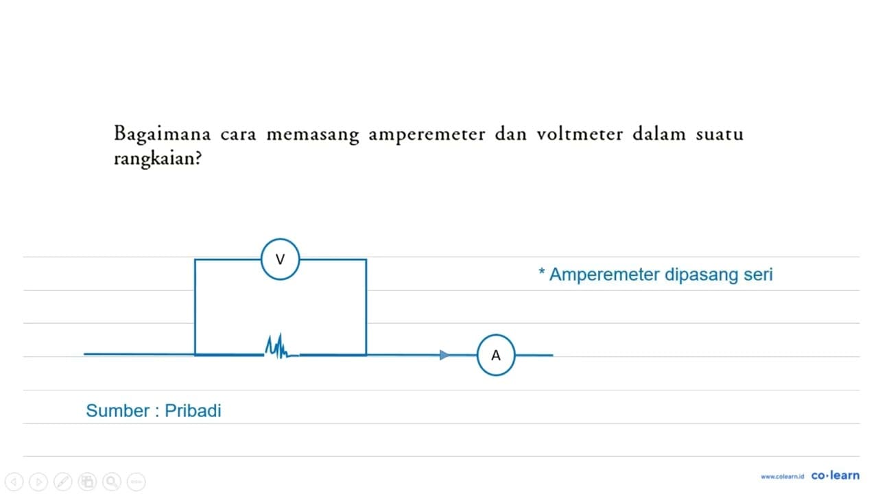 Bagaimana cara memasang amperemeter dan voltmeter dalam