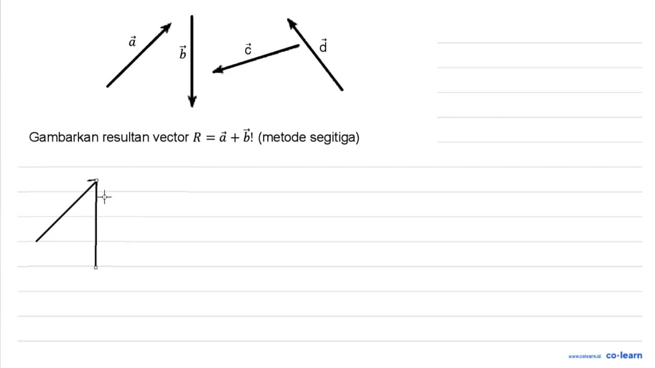 vektor a vektor b vektor c vektor d Gambarkan resultan