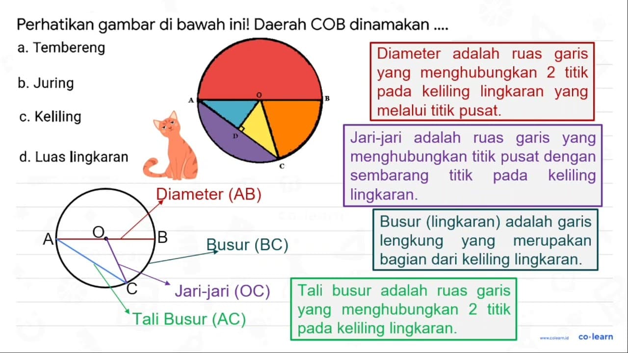 Perhatikan gambar di bawah ini! Daerah COB dinamakan ....