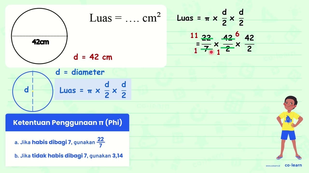 Luas=... . cm^(2) 42cm