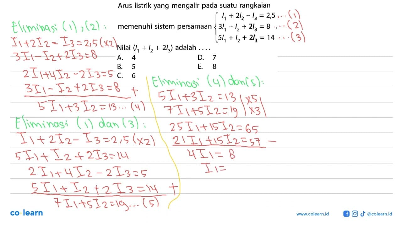 Arus listrik yang mengalir pada suatu rangkaian memenuhi