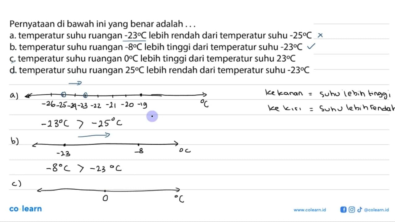 Pernyataan di bawah ini yang benar adalah ... a. temperatur