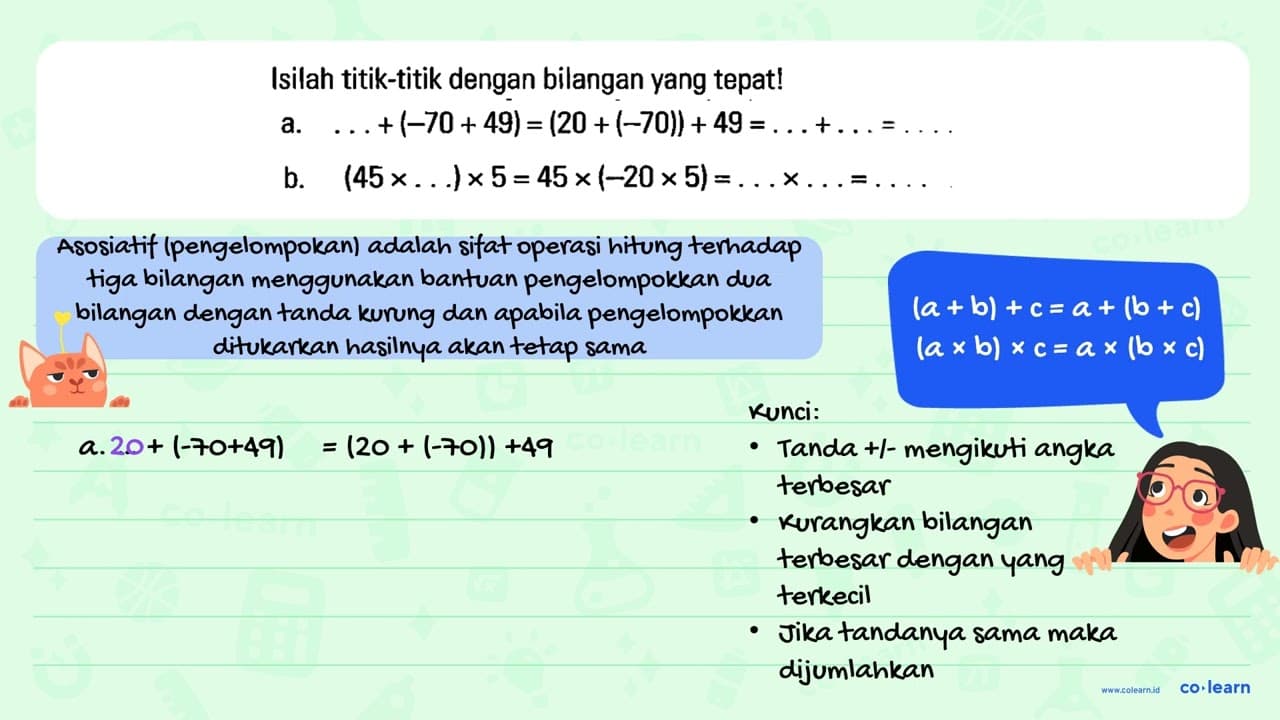 Isilah titik-titik dengan bilangan yang tepatl a. ... +