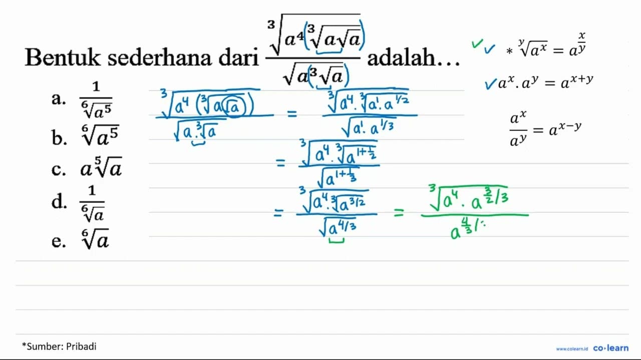 Bentuk sederhana dari (a^4 (a