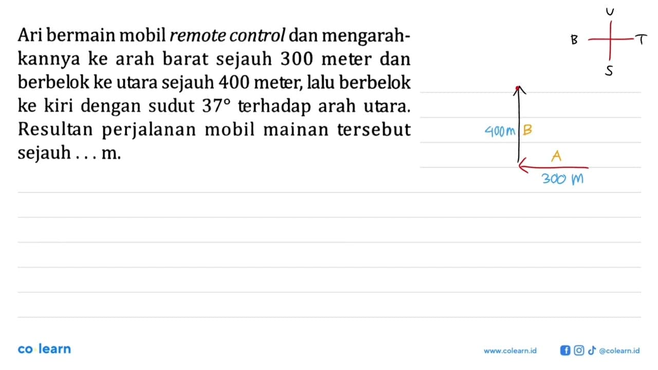 Ari bermain mobil remote control dan mengarahkannya ke arah