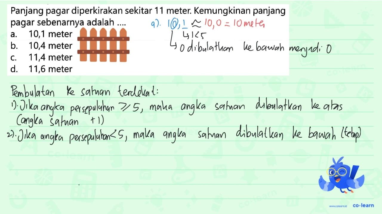 Panjang pagar diperkirakan sekitar 11 meter. Kemungkinan