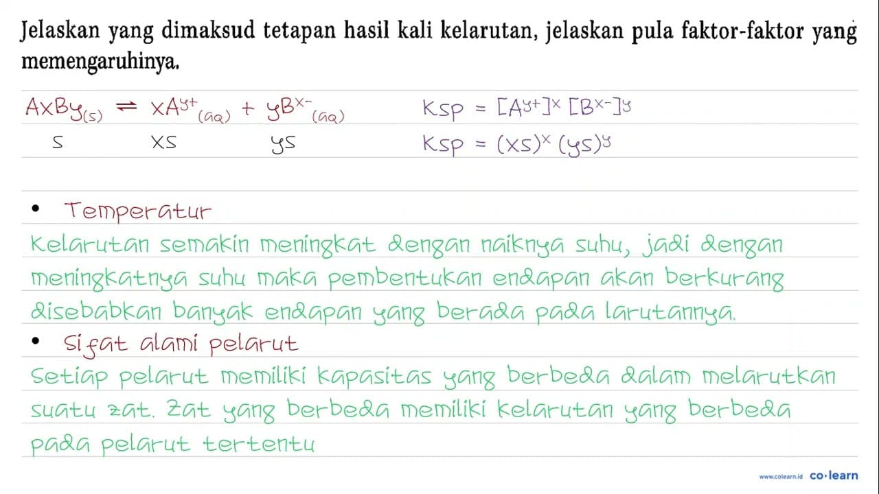 Jelaskan yang dimaksud tetapan hasil kali kelarutan,