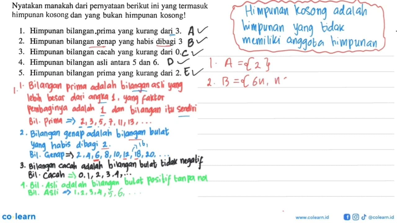 Nyatakan manakah dari pernyataan berikut ini yang termasuk