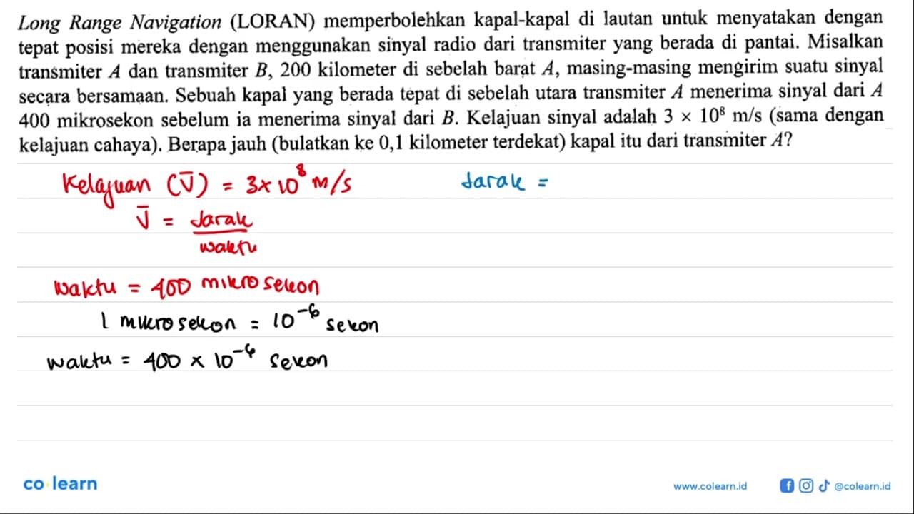 Y (utara) D(x,y) N(-100,0) (100,0) X 200 km Long Range