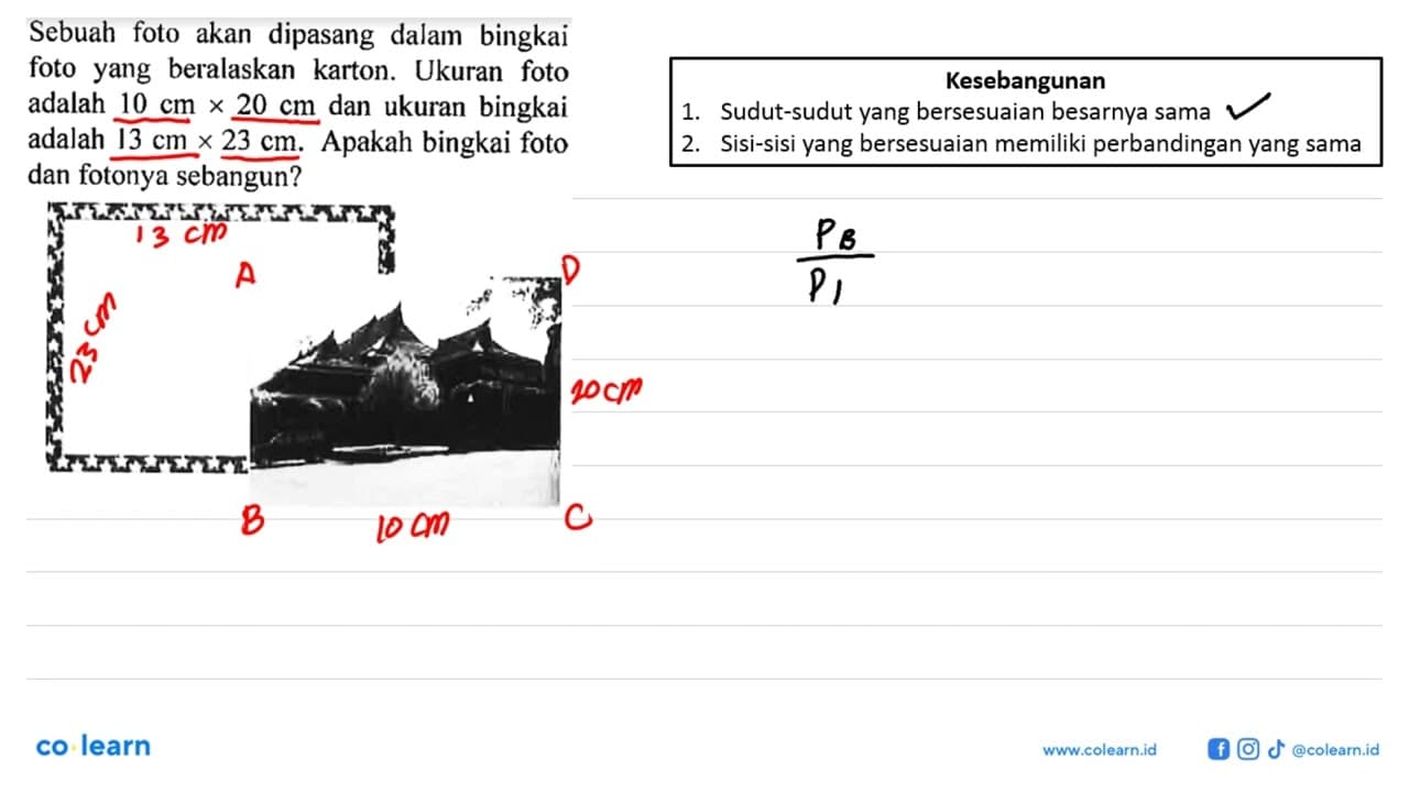 Sebuah foto akan dipasang dalam bingkai foto yang