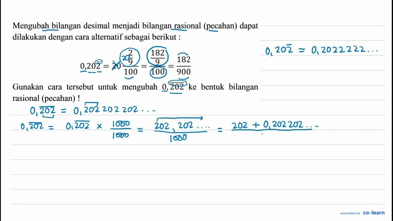 Mengubah bilangan desimal menjadi bilangan rasional