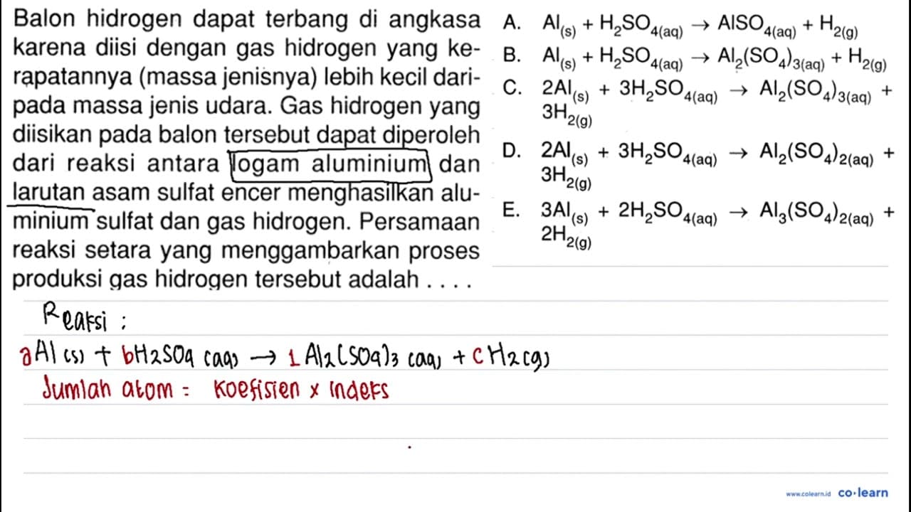 Balon hidrogen dapat terbang di angkasa karena diisi dengan