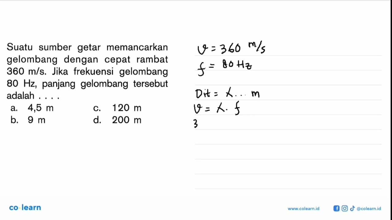 Suatu sumber getar memancarkan gelombang dengan cepat