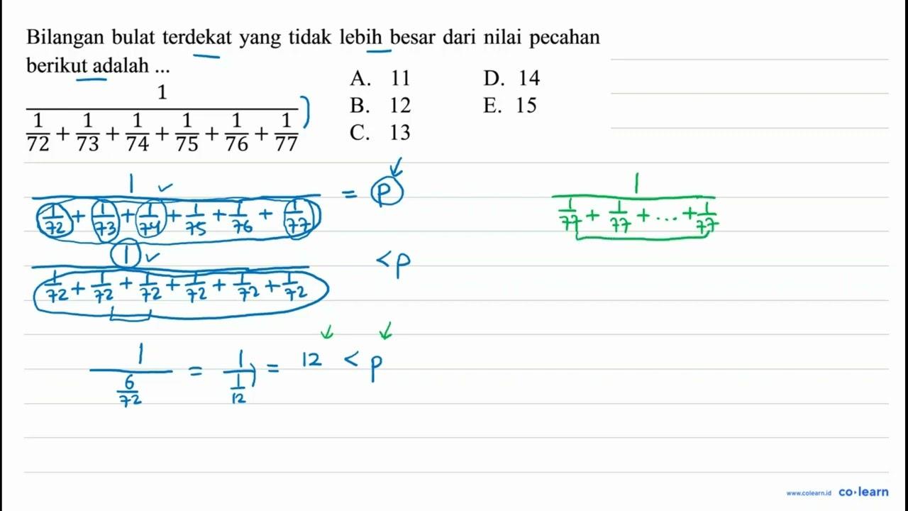 Bilangan bulat terdekat yang tidak lebih besar dari nilai